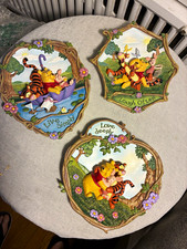 Vintage Bradford Exchange Disney Winnie thePooh 100 Acre Wishes wall 3D plaques