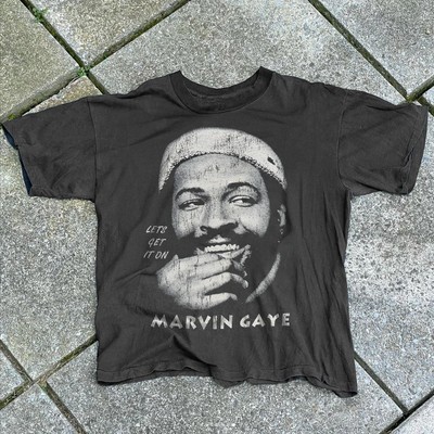 Marvin Gaye Lets Get It On 80-90 Vintage Washed Black T-Shirt - Large