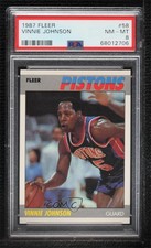 1987-88 Fleer Vinnie Johnson #58 PSA 8 s6i