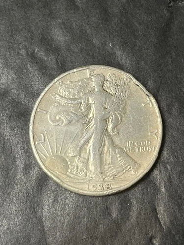 1938 d walking liberty half dollar Vf Details