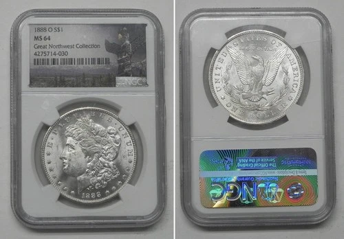 1888-O Morgan Dollar, NGC MS64 Great Northwest Collection  #4030