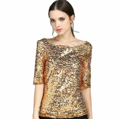 gold sparkly top plus size