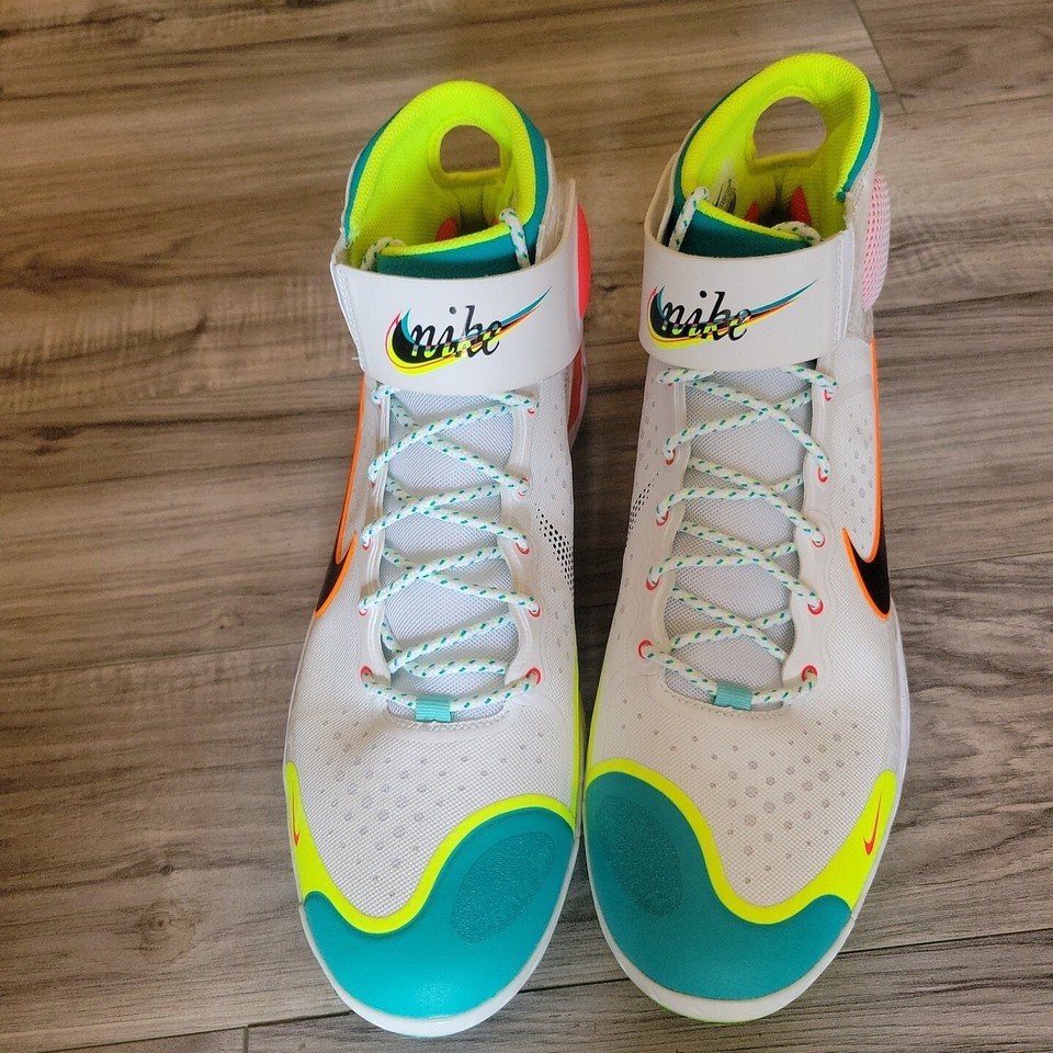 Nike Alpha Huarache Elite 3 Mid Baseball Cleats Mens 15 White Green