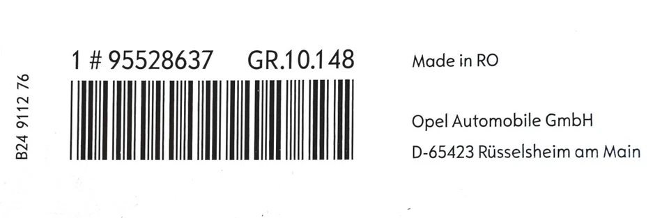 2x Juego de escobillas limpiaparabrisas delanteras originales Opel Astra J / K, Cascada - 95528637 Foto 2 de 4