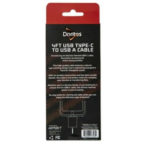 Doritos 4ft Type C To USB A Cable Devices Phones Tablets NIP - Photo 4/4