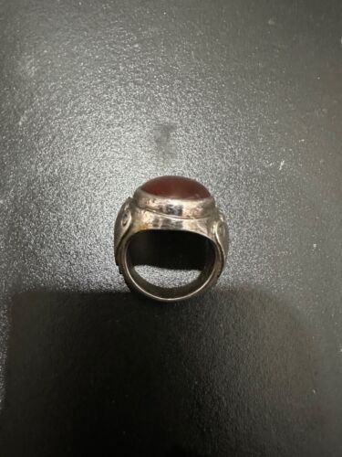 WOW ,,,Beautiful Large sterling silver men's ring size 11 super nice - Picture 3 of 4