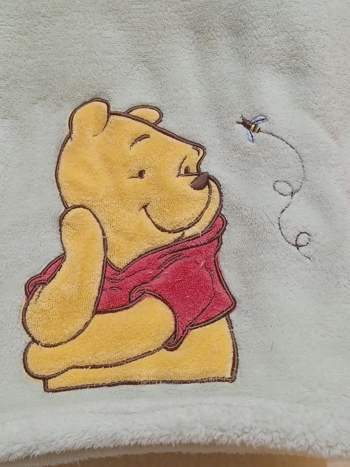 Cobertor de bebê Winnie The Pooh verde lã abelha linha infantil - Imagem 2 de 4