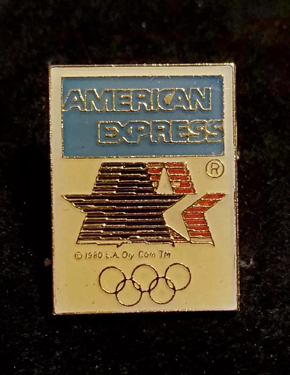 1984 LOS ANGELES ADIDAS OLYMPICS AMERICAN EXPRESS LAPEL PIN