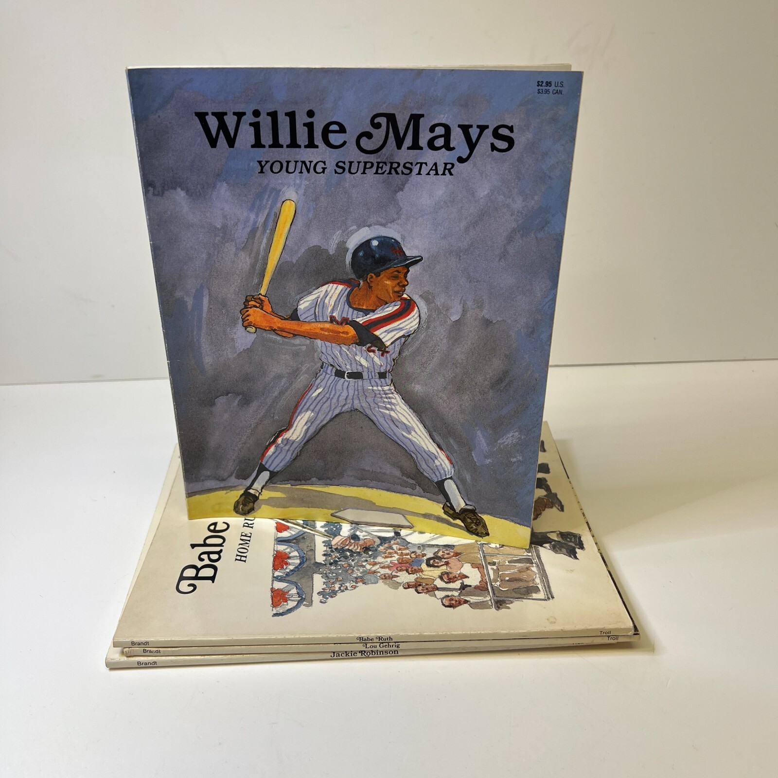 Lot of 4 Baseball Books - Mayes, Robinson, Gehrig, Ruth PB *1st Editions* VTG