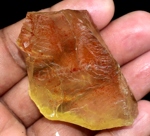 162.50 Ct Natural Lemon Citrine Untreated Specimen FACET CERTIFIED Rough - Picture 4 of 6