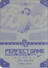 JOE RIZZO 2015 Leaf Perfect Game All-American SHOWCASE Rookie Press Plate 1/1