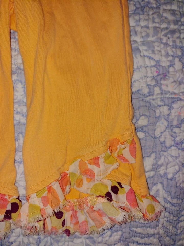 Bebé Niñas Talla 12/18 Mo. Pantalones de punto. Lindo volante. Suave Foto 3 de 4