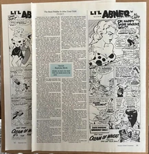 2 Li'l Abner cartoon ads 1951 orginal 1950s illustration art Cream of Wheat Capp
