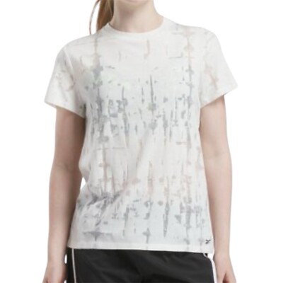 NWT Reebok Women s Training Burnout Tee Off White T-Shirt Plus Size 2XL