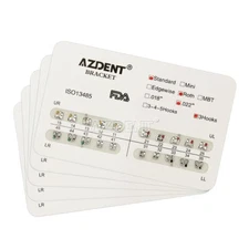 10Set AZDENT Dental Orthodontic Brackets Standard Roth 022 Slot 3 Hooks