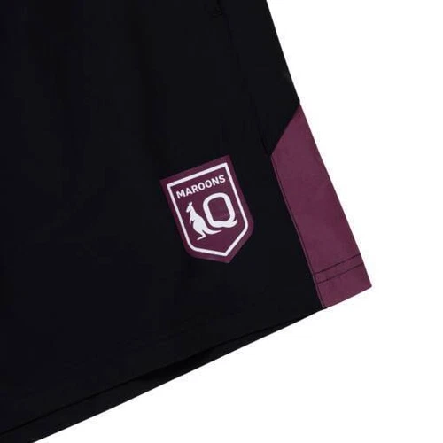 Queensland Maroons QLD SOO Performance Black Training Shorts Sizes S-5XL! S4 - Picture 4 of 4