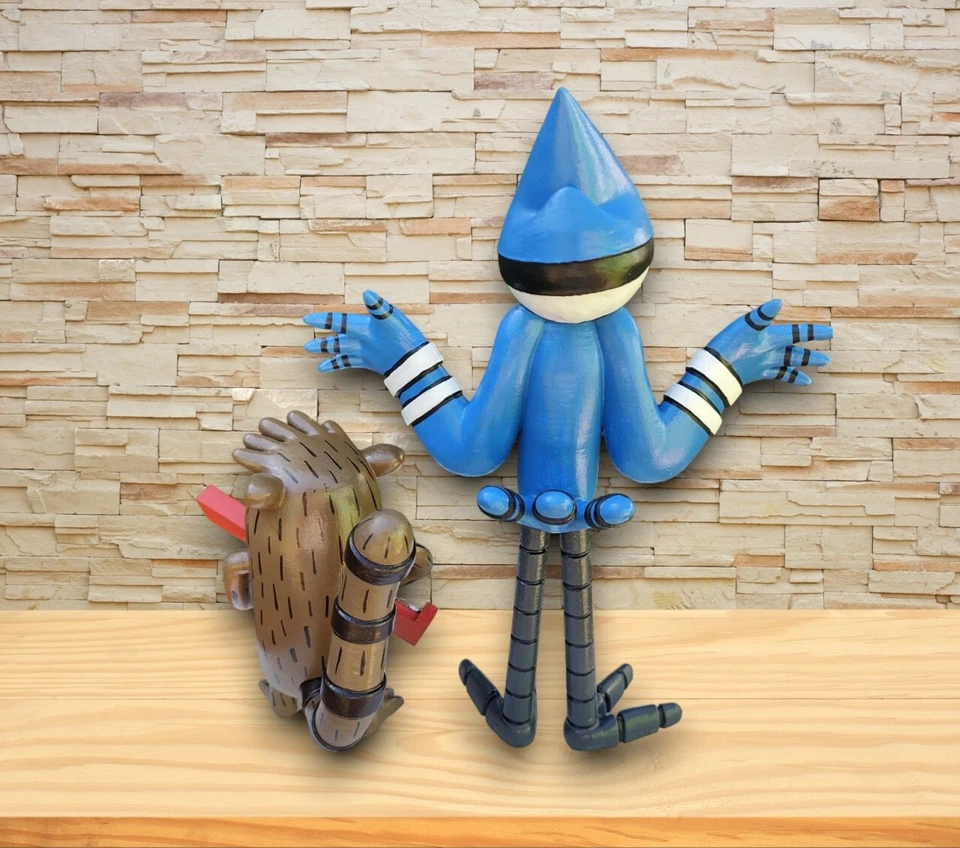 Figuras Fanart Mordecai 7,8 pulgadas y Rigby 5,9 pulgadas Pintado con aerografo Foto 3 de 4