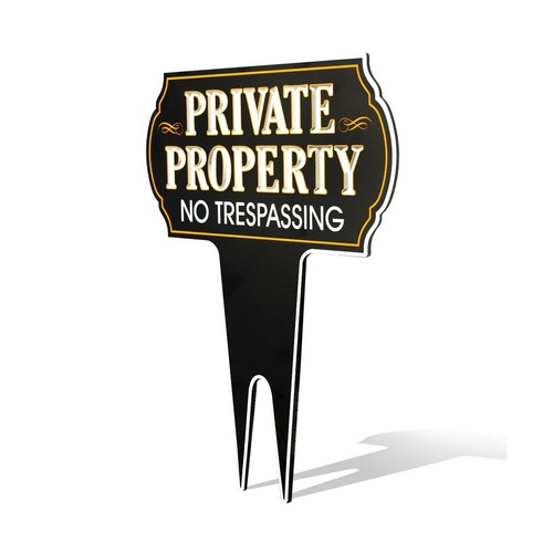 Metal Yard Sign Private Property No Trespassing Sign Protect Your Home Safety - Picture 8 of 8