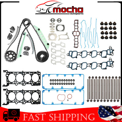 Timing chain Head Gasket Bolts Fit 04-08 Ford E150 E250 E350 F150 4.6L SOHC 16V
