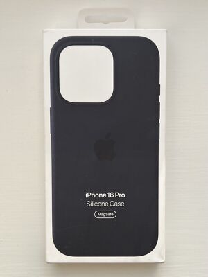 Apple Silikon Case mit MagSafe für iPhone 16 Pro - Schwarz