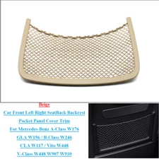 Front Seat Backrest Storage Pocket Cover Beige Fit Benz A/B Class W176/W246/W177