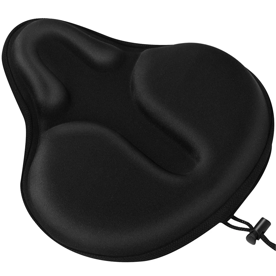 Comfort Bike Seat Cushion Soft Gel Extra Wide Big Bum Bicycle Saddle Pad Sporty - Image 2 of 4