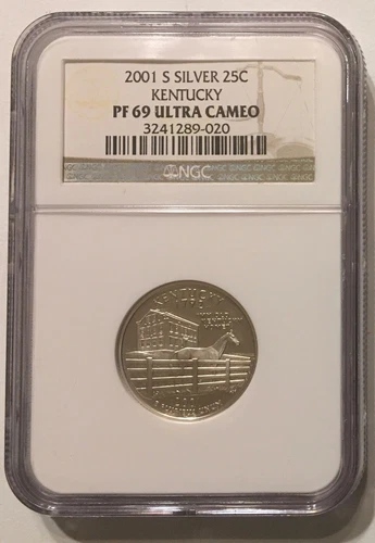 2001 S - Kentucky - State Quarter Series - Silver Proof - NGC PF69 Ultra Cameo