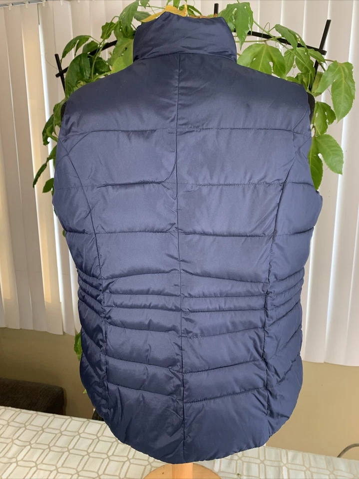 CHARTER CLUB Blue Quilted Puffer Coat Zip/Buttons Lightweight Vest Women’s US XL - Image 4 of 4