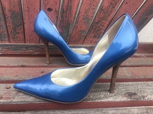 royal blue patent leather heels