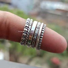 Set Of 6 Sterling Silvers, Pure Silver Rings, Assorted Pattern Rings, All size