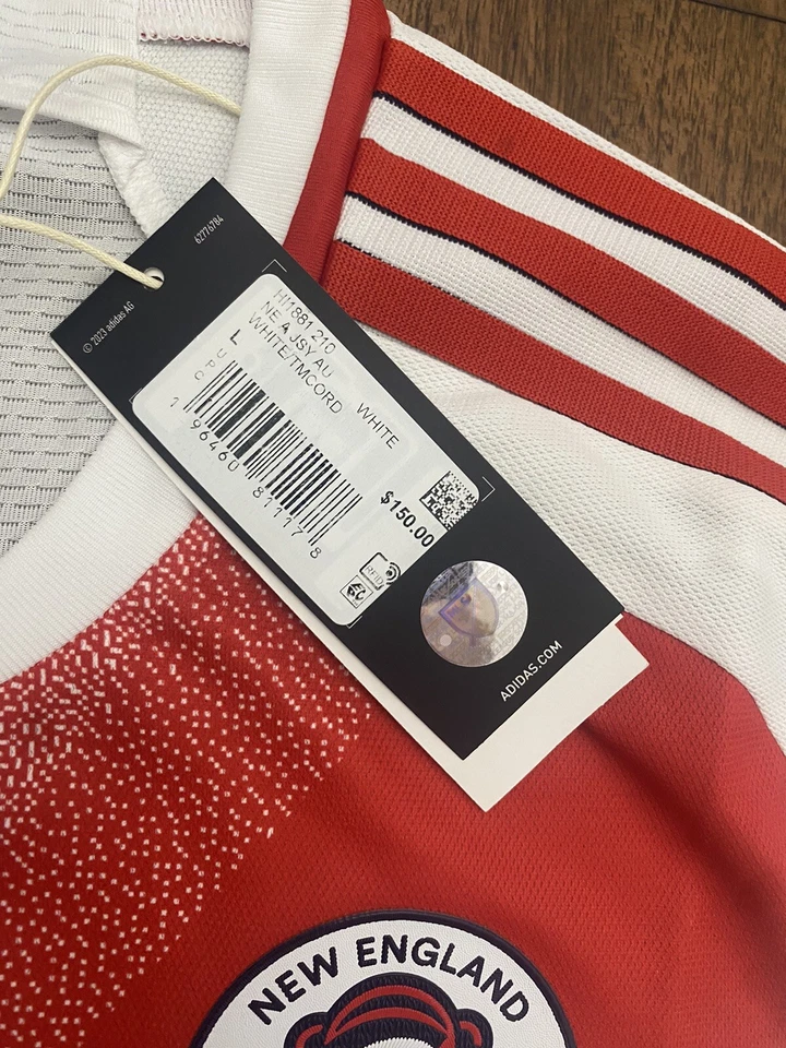 ADIDAS NEW ENGLAND REVOLUTION LG AUTHENTIC SOCCER JERSEY $150 RETAIL HOME HI1881 - Image 3 of 4