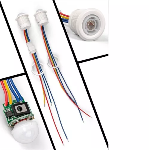 2/4X Mini Bewegungsmelder Einbau Infrarot Sensor Schalter lampe PIR LED 220V - Bild 8 von 14
