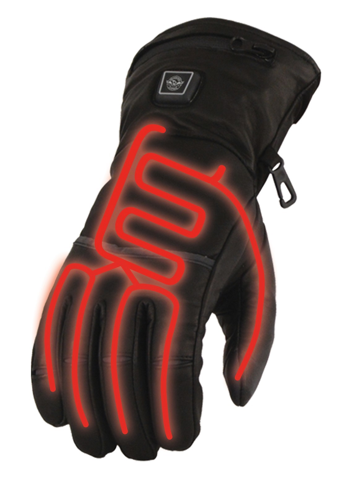 Mens Leather WATERPROOF Heated Gauntlet Glove w/ Rechargeable Battery Pack - WOW image 3