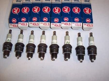 AC 45LS Fire Ring Spark Plug w/ 4 Equal Green Rings on Plugs  Lot of 8 Plugs