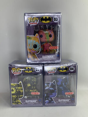 Funko Pop Art Series Batman Set of 3 Target Exclusive W/ Pop 