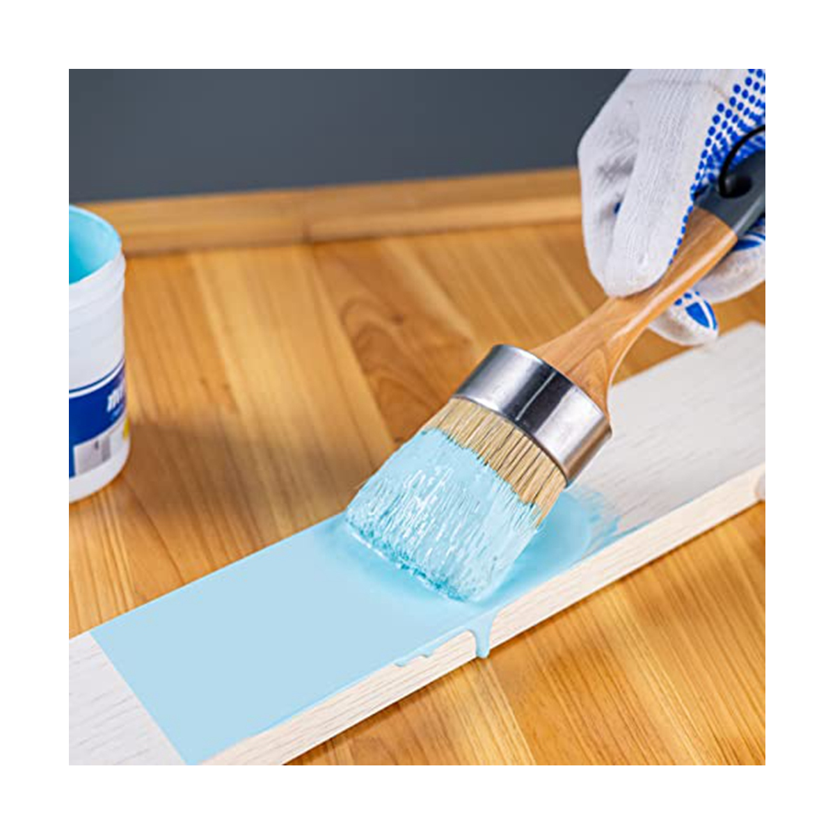 4 PCS Chalk And Wax Paint Brush Furniture , Small Round Oval Brush with
