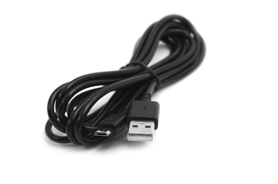 Adaptador de cable de alimentación cargador negro USB 5V 2A de 2 m para auriculares Syllable D900s - Imagen 2 de 4