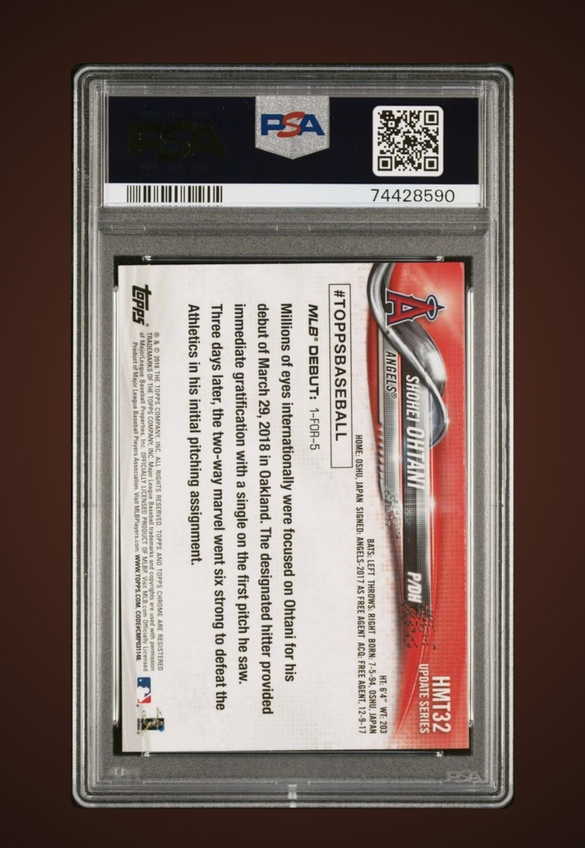 大谷 翔平 2018 topps chrome Update RC Shohei 2018 Topps Chrome Update Shohei Ohtani Pink Refractor #HMT32
