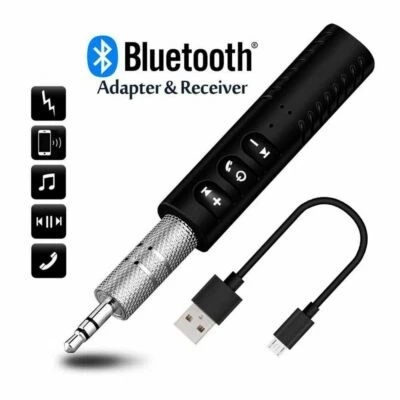 Wireless Bluetooth v4.1 Transmitter Stereo Music 3.5mm Adapter AUX Car Receiver