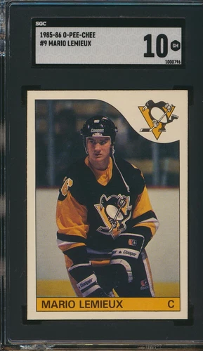STUNNING 1985 O-Pee-Chee Mario Lemieux Penguins HOF RC SGC 10 GEM MINT