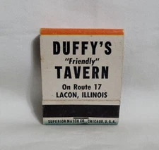 Vintage Duffy's Tavern Bar Lacon Illinois Matchbook Advertising Matches Full