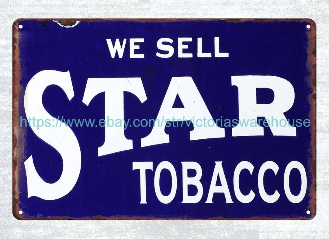 can you sell tobacco on ebay WE STAR metal tin sign kitchen plaques 2 postcards someone is selling