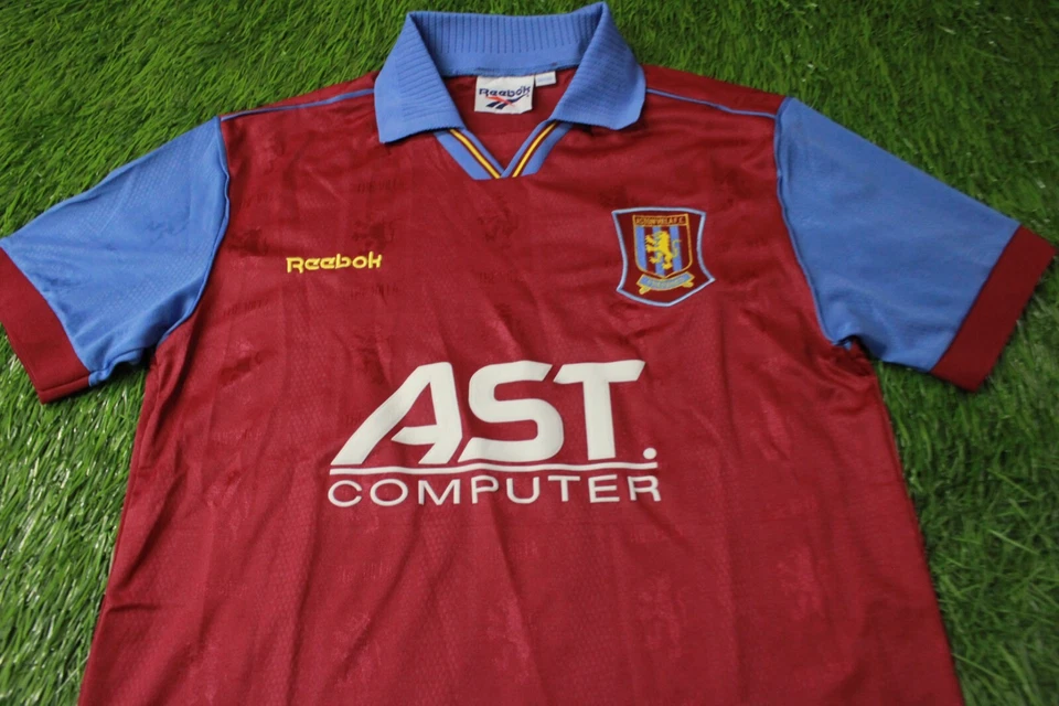 ASTON VILLA ENGLAND 1995/1997 FOOTBALL SHIRT JERSEY HOME REEBOK ORIGINAL SIZE S - Image 2 of 4
