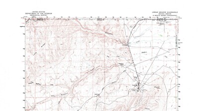 Jordan Meadow Quadrangle Nevada-Oregon 1959 Topo Map USGS 1:62500 Topographic