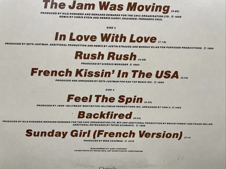 Debbie Harry Blondie Once More Into The Bleach LP Album Vinyl CJB2 Punk Rock 80s - Imagem 4 de 4