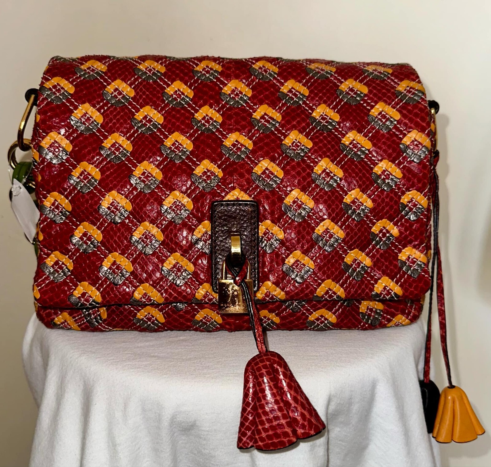 MARC JACOBS JENNIFER ROBERT PYTHON RUNWAY BAG PUR… - image 4