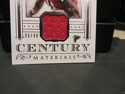 Carte NFL 2014 National Treasures Julio Jones Patch /10, 3 Couleurs, Falcons, Non Gradée