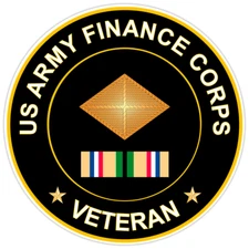 US Army Finance Corps Veteran Bumper Sticker Military Vinyl Soldier Decal 5"