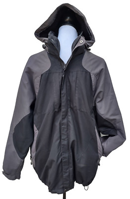 Mens Hooded Jacket M(38-40) Athletic Works Winter Parka Zip-Out Wind Breaker