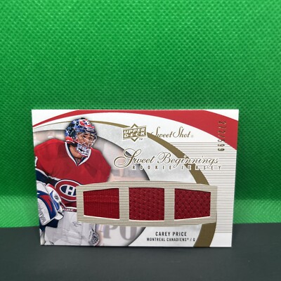 Carey Price 2007-08 UD Sweet Shot Jersey #/599 Montreal Canadiens Rookie 104